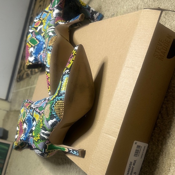 Steve Madden Multicolor Snakeskin Over the Knee Boots - Picture 4 of 5